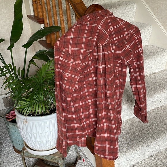 Altar'd State Rustic Plaid Button Up Shirt - Picture 4 of 6